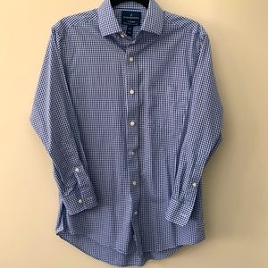 Men’s Blue Gingham Button Down